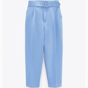 Pants with wide belt